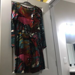 Multi color abstract dress
